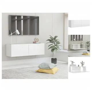 vidaXL TV-Schrank Hochglanz-Weiß 100x30x30 cm Holzwerkstoff