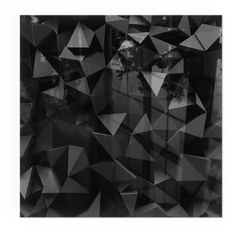 Tulup Kaminbodenplatte Glas 50 x 50 x 0,4 cm Schwarz