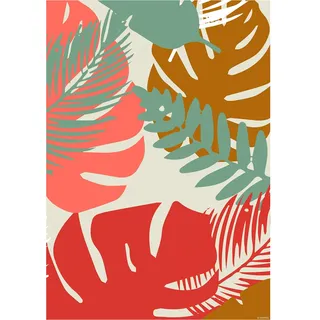 KOMAR Bild »Winter Tropics Black Panther Plants« Tiere 1 Stk. tlg. Wandbild zur Dekoration, im Kinderzimmer - ohne Rahmen, bunt