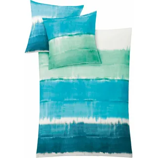 KLEINE WOLKE Long Beach Gestreift Blau 135 x 200 cm + 80 x 80 cm