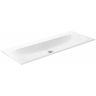 KEUCO X-LINE Einbauwaschtisch aus Keramik, 1208x17x494mm, ohne Hahnloch, weiß, 33180311200