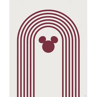 Komar Bild »Minimal Mickey« Disney 1 Stk. tlg. Wandbild zur Dekoration im Kinderzimmer - ohne Rahmen, rot