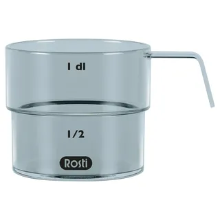 Rosti Mensura Deziliter-Messbecher aus SAN-Kunststoff, 100 ml, Dusty Blue