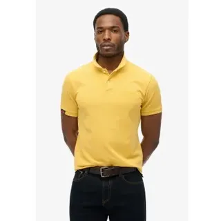 Superdry für Herren. M1110439A Vintage Destroy gelbes Poloshirt (XL), Lässig, Baumwolle, Kurzarm