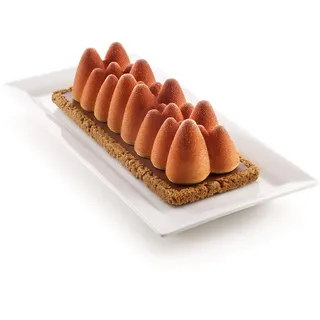 silikomart | ICE GLOW Kuchen und Semifreddo Kit, Kit Zusammensetzung 1 Platin Silikonform, 3D Design, 260 x 100 mm, h 75 mm, Made in Italy