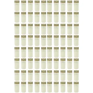 Grablicht Brenner Nr. 3 Weiß mit Deckel Grabkerzen Grablicht Grablichtkerze Trauerlicht Gedenkkerze Golddeckel (80)