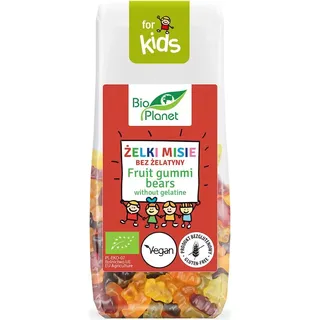 ŻELKI MISIE BEZ ŻELATYNY BEZGLUTENOWE 100 g - PLANET FOR KIDS