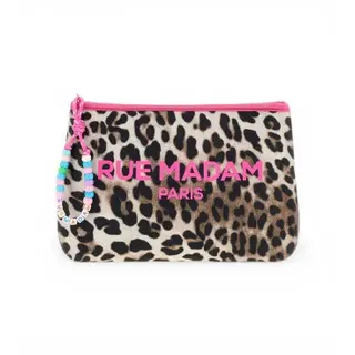 RUE MADAM PARIS für Damen. 1563 Sommer Clutch Kosmetiktasche mit Tiermotiv (OSFA), Lässig, Tierdruck, Neopren