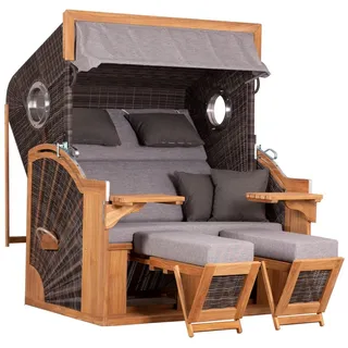 deVries Strandkorb Seaside XXL Teak 2-Sitzer