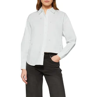 s.Oliver Baumwollbluse mit Schmucksteinen - 38