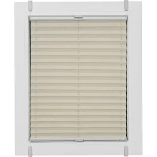 Plissee SUNLINES "One Size Style Crush", beige (sand, grau, grau), B:80cm H:160cm, Obermaterial: 85% Polyester, 15% sonstige Fasern, Plissees, Plissee, Zubehörfarbe grau, zum Klemmen