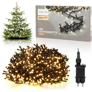 Nordstern LED Büschel Lichterkette Warmweiß 560 LEDs- Weihnachtsbaum Deko Beleuchtung für Innen & Außen mit Stecker 11 m - Cluster Tannenbaum Weihnachtsbeleuchtung