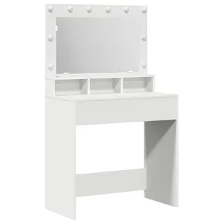 vidaXL Schminktisch mit Regal Weiß 78,5 x 41 x 135 cm Holzwerkstoff - Weiß
