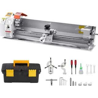 Vevor Metalldrehmaschine 220x1000 mm Drehmaschine Automatischer Vorschub 2500 U/min Geschwindigkeit 1250 W Bürstenloser Motor, zur Bearbeitung von Präzisionsteilen