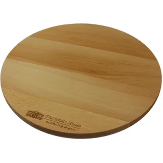 EFO Drehteller Holz 29 cm | Drehplatte aus natürlichem Buchenholz für rustikales Servieren | Rundes Drehtablett ideal für Pizza, Kuchen und Torten | Drehbare Servierplatte für stilvolle Präsentation
