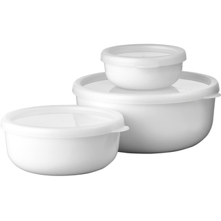 Mepal – Aufbewahrungsbox 3-teiliges Set Lumina – Frischhaltedosen mit Deckel für Kühlschrank, Gefrierschrank, Dampfgarer & Mikrowelle – 250 ml, 750 ml & 1500 ml – White