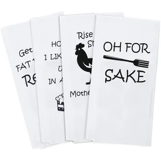 Dekorative Küchentücher - Lustige Küchentücher mit Sprüchen, Geschirrtücher für Küche, lustige Geschirrtücher, perfekt für Einweihungsgeschenk Weihnachten Muttertag Geburtstag (Lustige Sprüche)