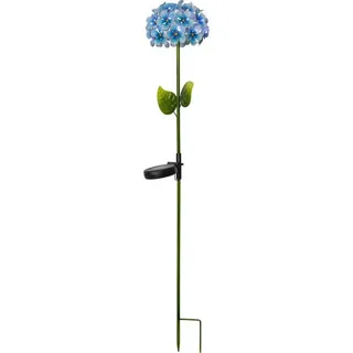 star trading deutschland gmbh Solarleuchte Metall 77,0 cm inkl. Dämmerungssensor blau
