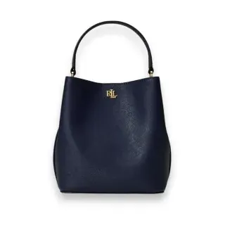Lauren Ralph Lauren für Damen. 431969365003 Kleiner Reese Beuteltasche aus marineblauem Crossover-Leder (OSFA), Lässig