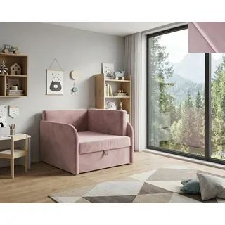 Schlafsessel LUCCA 79×104×67 cm mit Schlaffunktion 73×170, Bettkasten, Matratze, Stoff New Velo 127 PINK POLTRONA LETTO - Rosa