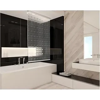 Maßanfertigung Halb-Kassetten Duschrollo Modell 3d Quadro - Länge und Breite nach Maß