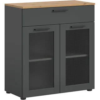 xonox.home Kommode Niklas Grau/Eiche Artisan