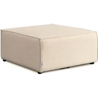 HOME DELUXE - Hocker VERONA - Beige, ca. 87 x 46 x 87 cm, Sitzhöhe: 46 cm, Sitztiefe: 87 cm I Modulares Sofa Modulsofa Ecksofa Wohnlandschaft - Beige
