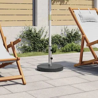 vidaXL Sonnenschirmständer Granit 20 kg Rund Schwarz - Schwarz
