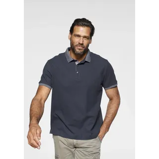 Poloshirt ARIZONA, Herren, Gr. 4XL (68/70), blau (navy), Piqué, Obermaterial: 100% Baumwolle, kontrastfarbene Details, normal, Rippbündchen kontrastfarben, Shirts Poloshirt, Kurzarm, mit Rippbündchen, Polokragen, aus Piqué-Stoff, Topseller