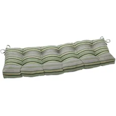 Pillow Perfect Bankkissen für drinnen und draußen, getuftete Bank, 56 x 18 x 5 cm, Grün