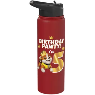 Offizielles Paw Patrol Rubble Birthday Pawty I'm 5 Party Stainless Steel Insulated Water Bottle