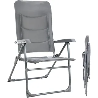 Clevich Campingstuhl Faltbar Hochlehner, Belastbar 150 KG | Alu Klappstuhl, 6-Fach Verstellbare Lehne, 3D-Gestepp & Netzgewebe, Für Camp, Garten, Angeln