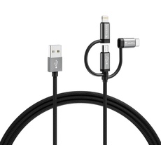 Bild 3in1 Speed Charge & Sync Cable 2m schwarz (057937101111)