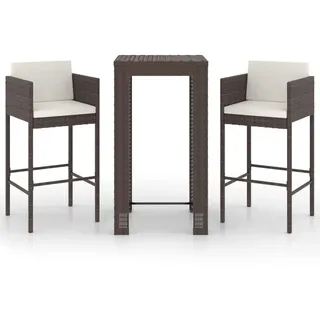 vidaXL Gartenbar Set 3-tlg. Braun