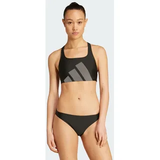 adidas Women's Big Bars C-Back Bikini Set, Black, 34
