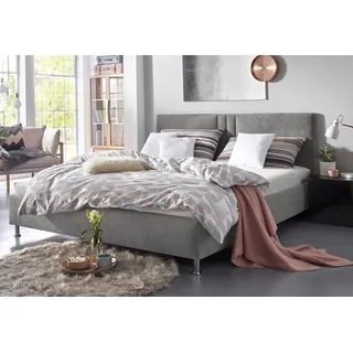 Westfalia Schlafkomfort Polsterbett »Elba« wahlweise mit LED-Beleuchtung, grau