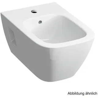 Geberit Renova Plan Square Wandbidet teilgeschlossene Form, mit Überlauf, weiß