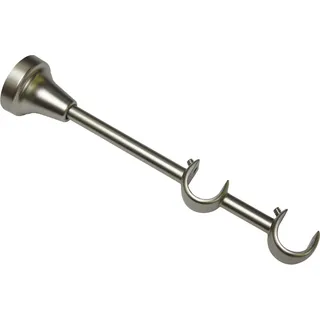 Gardinia Doppel-Kombiträger Europa für Ø 19 mm offen Silber-Satin 14 cm / 6 cm