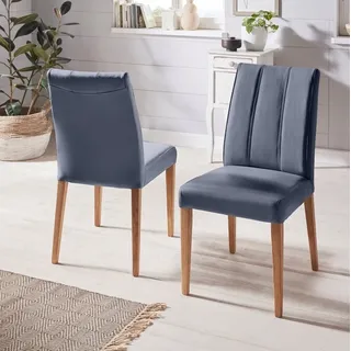 Home Affaire Esszimmerstuhl INOSIGN Leder blau 2er Set