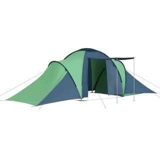 vidaXL Campingzelt 6 Personen Blau und Grün - Blau