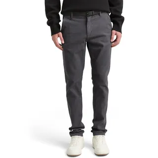 Tom Tailor Structured Straight Chino Hosen - Anthra Dobby Yarn Dye, / 33 - 34