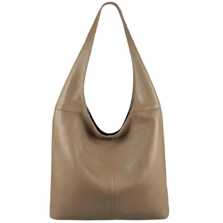 Made in Italy Damen Leder Tasche Shopper Schultertasche Umhängetasche Handtasche Beuteltasche Hobo Bag Ledertasche Nappaleder