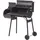 Holzkohlegrill mit Räucherkammer schwarz