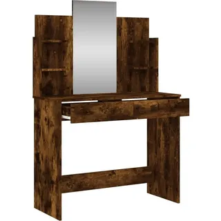 vidaXL Schminktisch mit Spiegel Räuchereiche 96x39x142 cm - Braun
