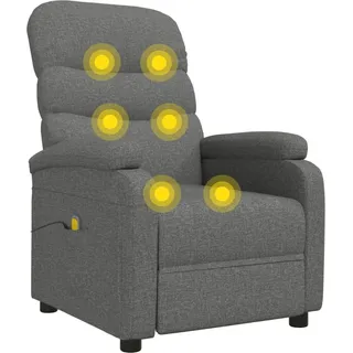 vidaXL Massagesessel Dunkelgrau Stoff - Grau