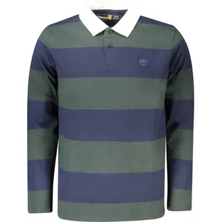 Grünes gestreiftes Herren-Poloshirt - Regular Fit mit Kontrastdetails