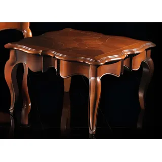 Barock Rokoko Beistelltisch Couchtisch Tisch Echtholz Möbel Tische Italien Neu - Braun