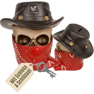 Out of the Blue O.B. 78/5784 Spardose, mit Schloss, Bandit - ca. 12 x 11 cm - aus Polyresin