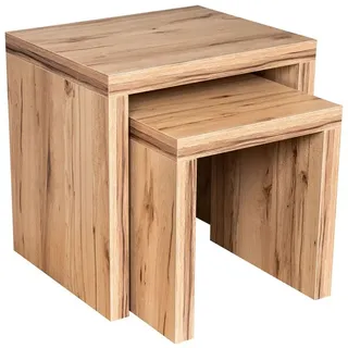 levandeo 2 Satztisch Kernbuche Couchtisch fest verleimt