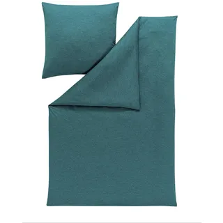 Estella Bettwäsche , Petrol , Textil , Uni , 135x200 cm , pflegeleicht, atmungsaktiv, hautfreundlich, weiche und anschmiegsame Oberfläche , Heimtextilien, Bettwäsche & Leintücher, Bettwäsche, Jersey-Bettwäsche